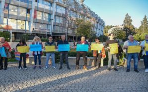 KARADAĞ’DA UKRAYNA’YA DESTEK YÜRÜYÜŞÜ DÜZENLENDİ