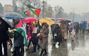 SARAYBOSNA’DA FİLİSTİN’E DESTEK PROTESTOSU