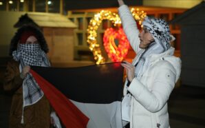 SARAYBOSNA, BOSNA-İSRAİL HOKEY MAÇI ÖNCESİ PROTESTO