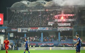 PODGORİCA’DA HIRVAT TARAFTARLARDAN DUBROVNİK PANKARTI: ”ÇETNİKLER, AFFI YOK”