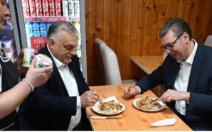 VUÇİÇ, ORBAN’I YEMEĞE GÖTÜRDÜ: ”BÖREK SADECE ETLİ OLUR, PEYNİRLİ OLAN…