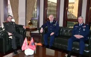 GENELKURMAY BAŞKANI ORGENERAL BAYRAKTAROĞLU, ARNAVUTLUK HAVA KUVVETLERİ KOMUTANI DİMO’YU KABUL&hellip;