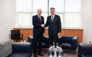 TBMM BAŞKANI KURTULMUŞ, HIRVATİSTAN BAŞBAKANI PLENKOVİÇ İLE GÖRÜŞTÜ