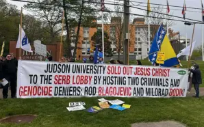 CHİCAGO’DA DODİK’E VERİLEN ÖDÜL NEDENİYLE PROTESTO: ”JUDSON ÜNİVERSİTESİ İSA MESİH’İ&hellip;