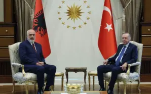 CUMHURBAŞKANI ERDOĞAN, ARNAVUTLUK BAŞBAKANI RAMA’YI KABUL ETTİ